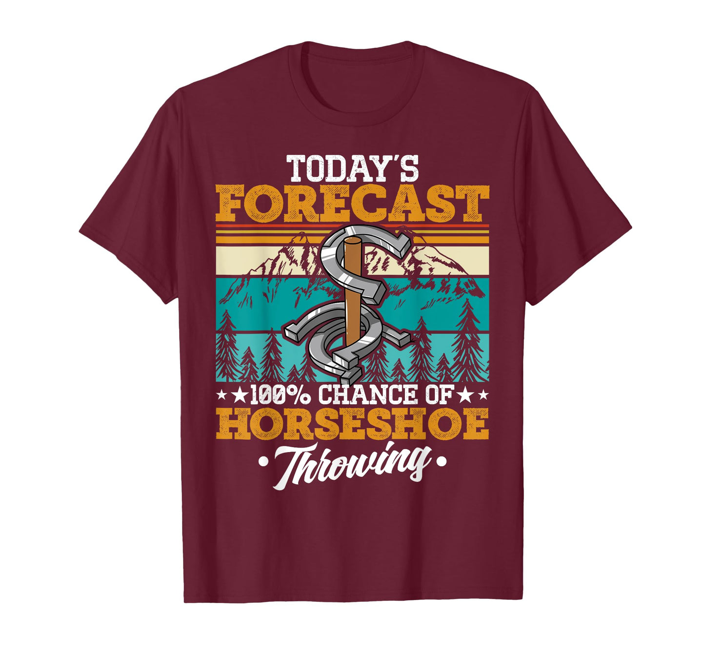 Horseshoe Throwing Game Playing Pitching Tossing T-Shirt