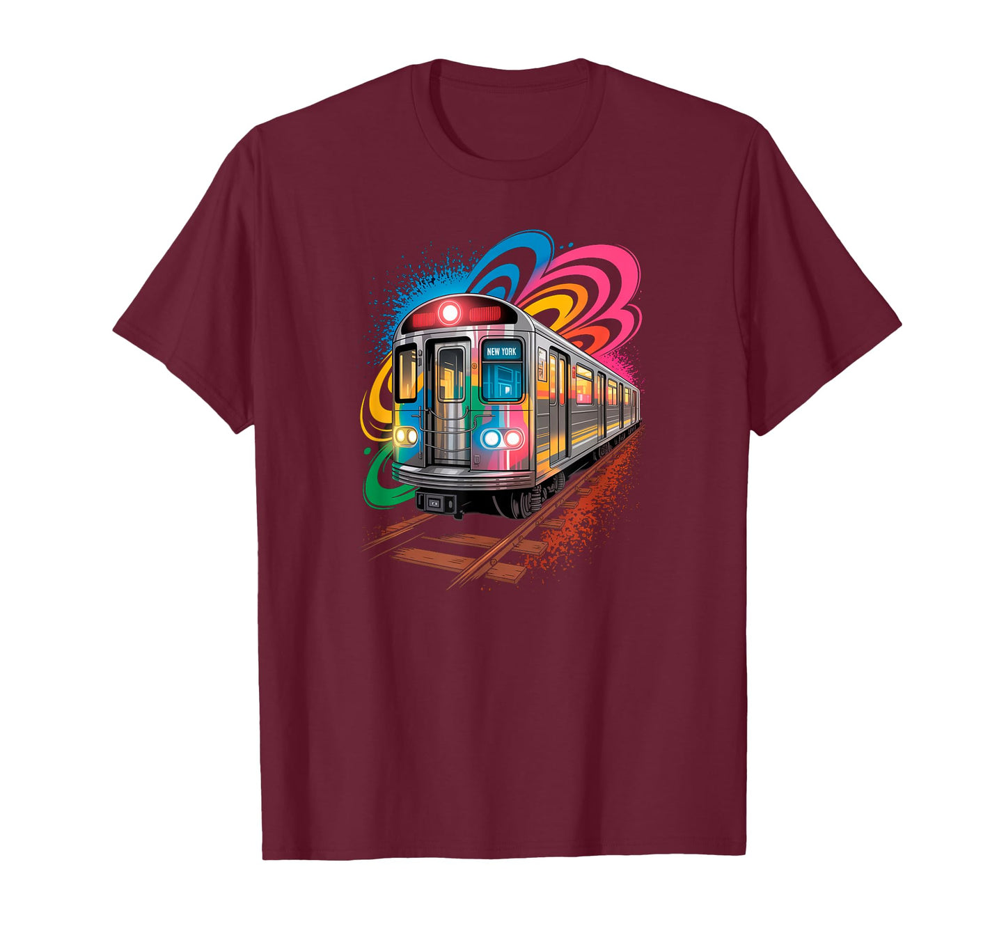 New York City Transit Bold Urban Train-Inspired Design T-Shirt