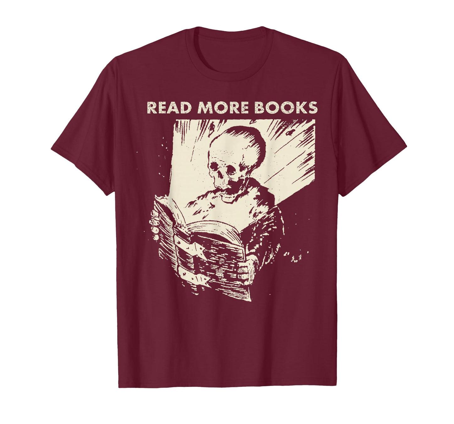 Skeleton Read More Books T-Shirt