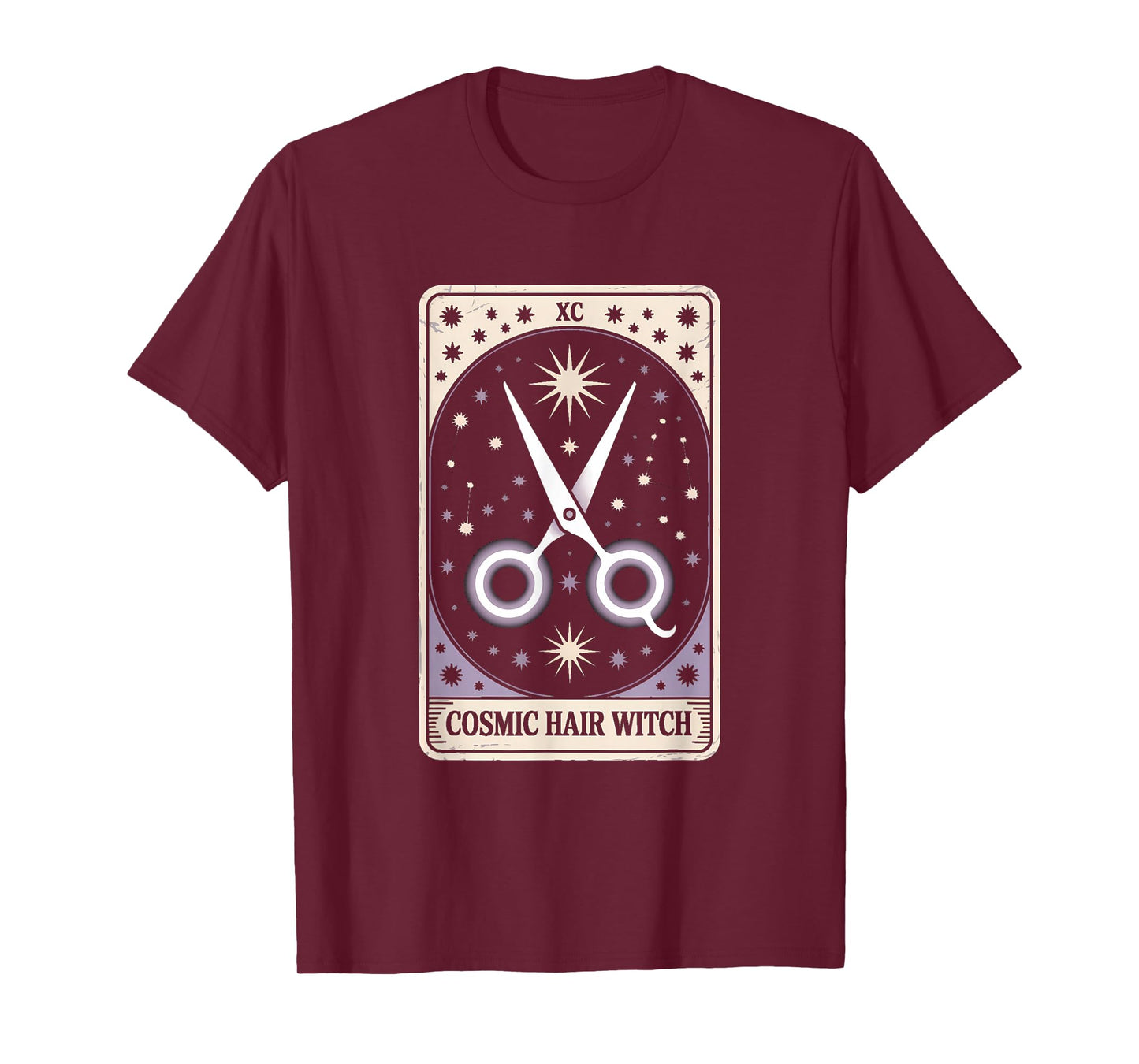 Cosmic Hair Stylist Tarot Card Witch Retro T-Shirt