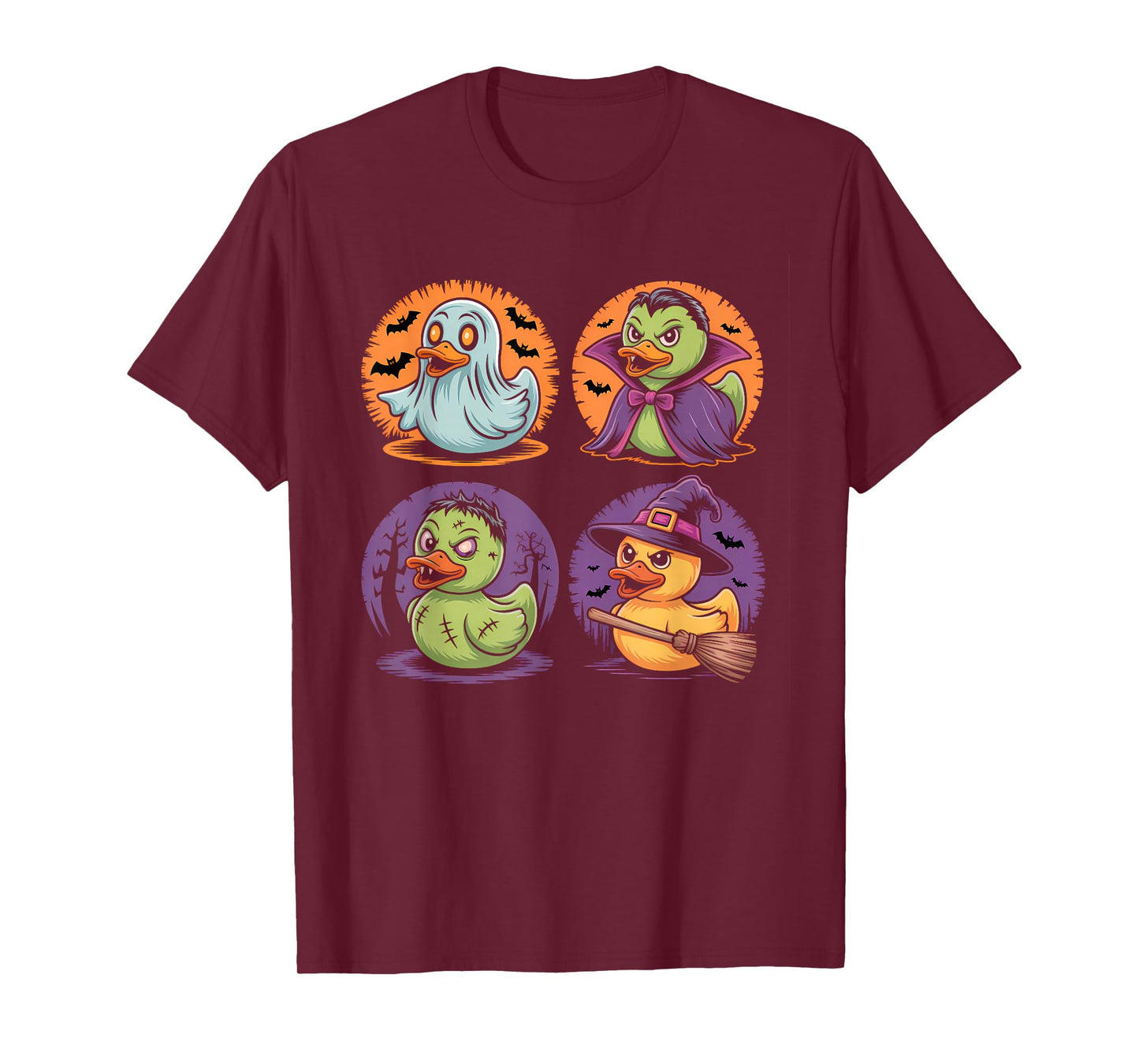 Haloween Rubber Ducky Shirt Dracula Zombie Witch Ghost T-Shirt