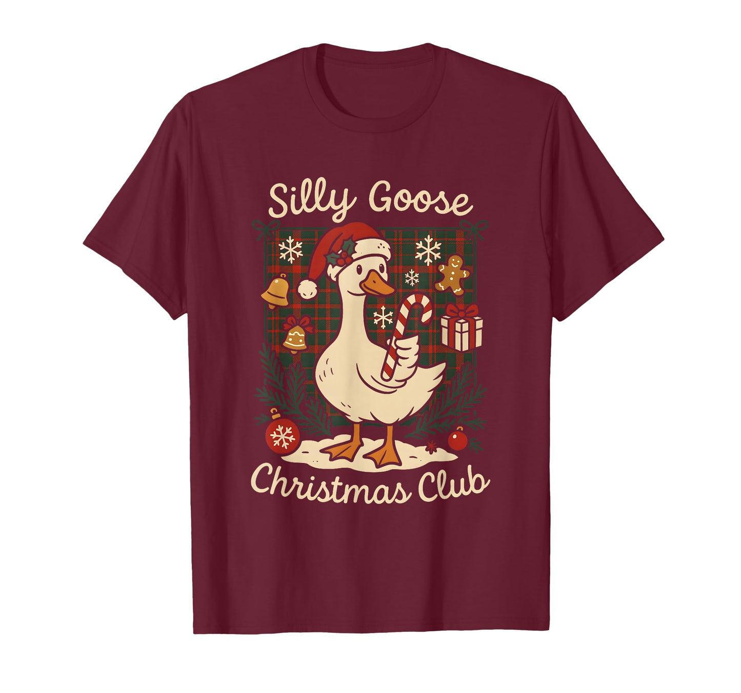 Goose Silly Christmas Club Festive Holiday Artwork T-Shirt