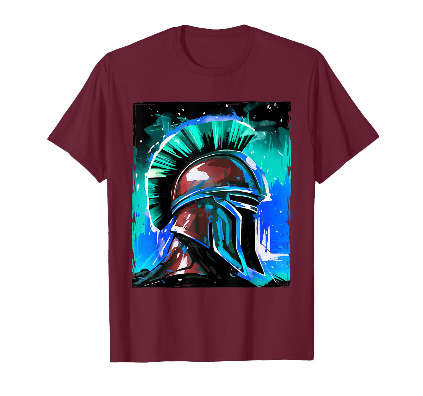 Spartan Pop Art Portrait Helmet | Gym Gladiator T-Shirt