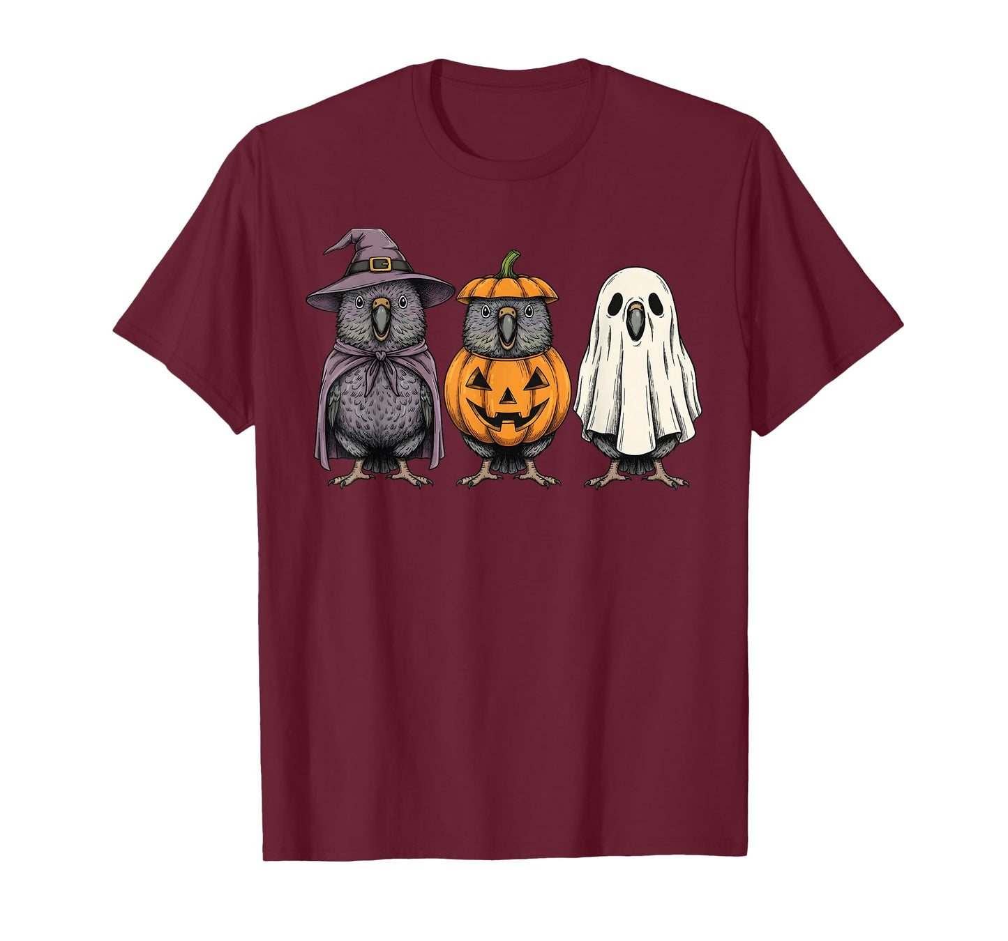 Spooky Ghost Kakapo Lover Pumpkin Halloween T-Shirt