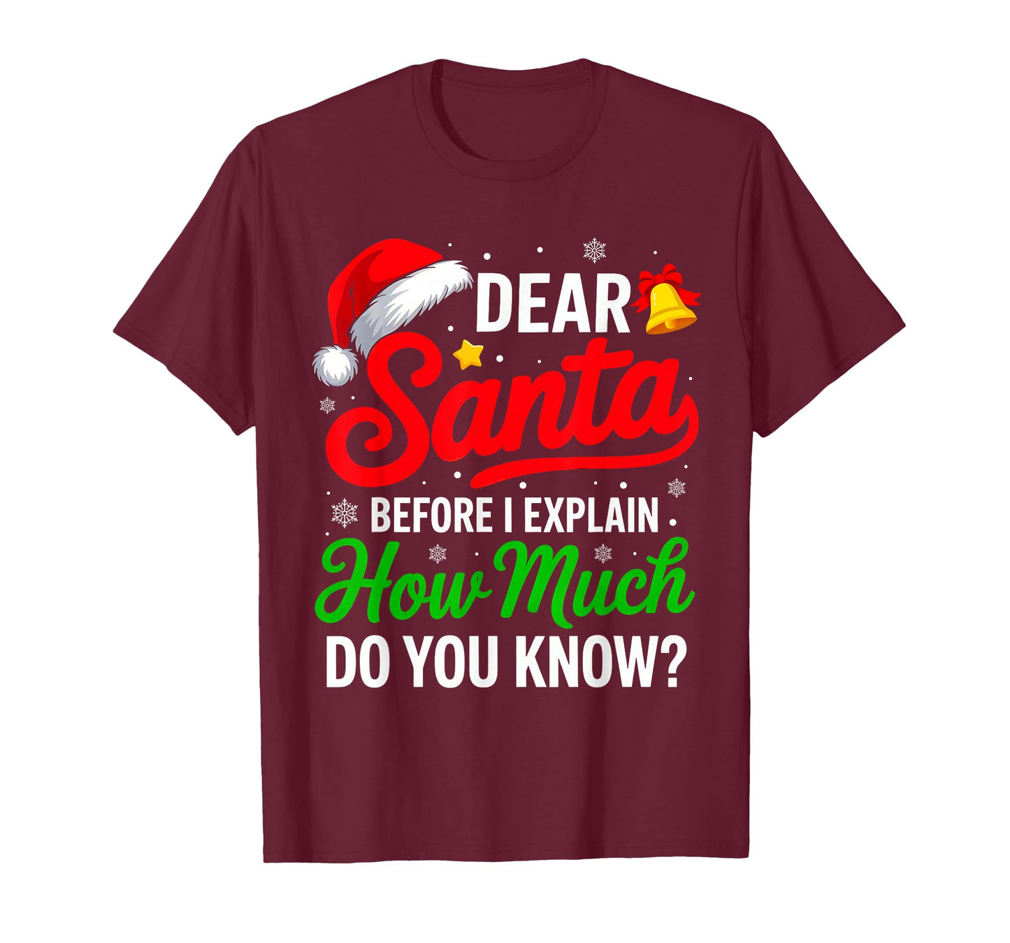 Christmas Dear Santa Before I Explain How Much Do You Know T-Shirt
