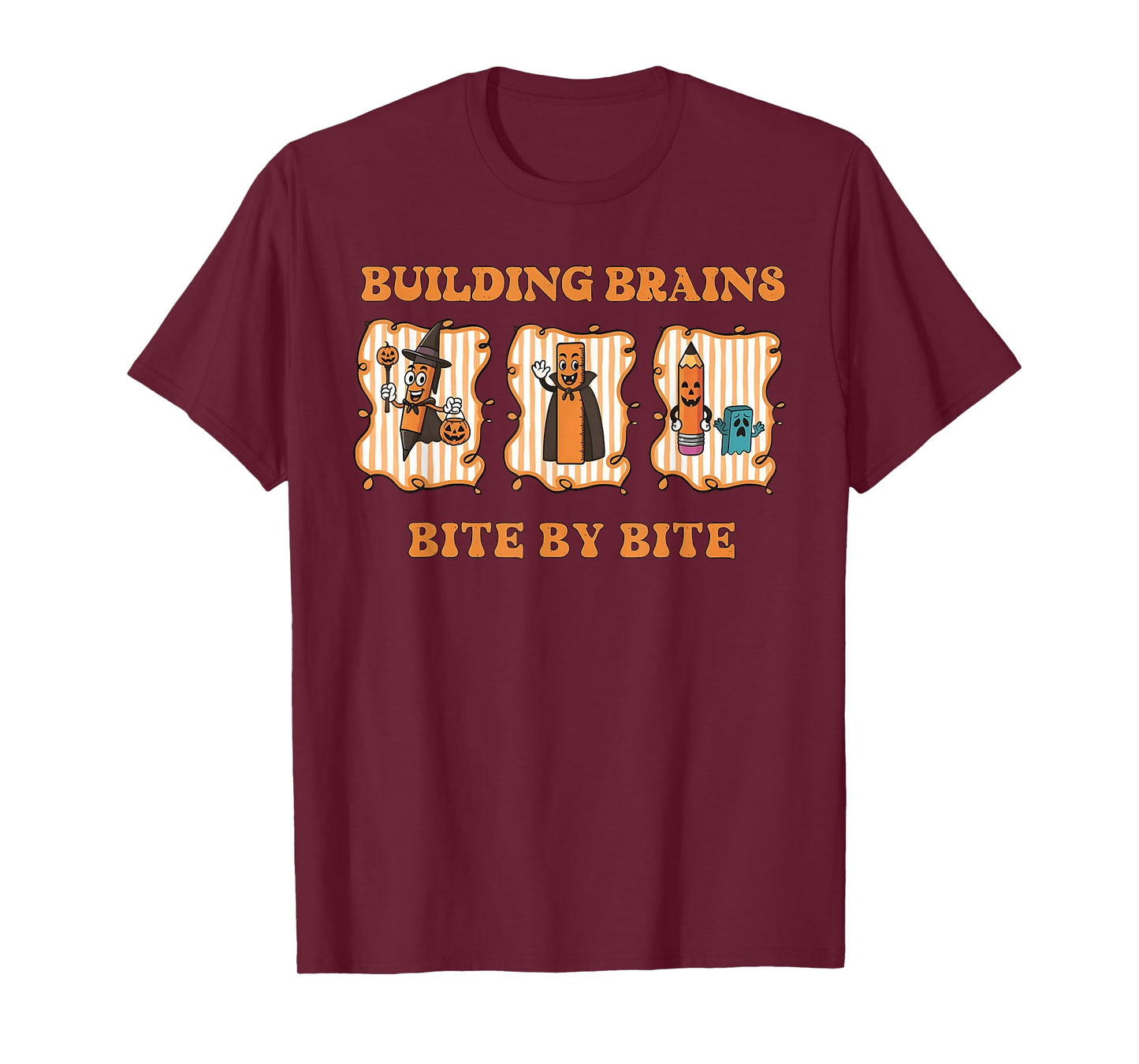 Building Brains BITE by BITE Halloween Design T-Shirt