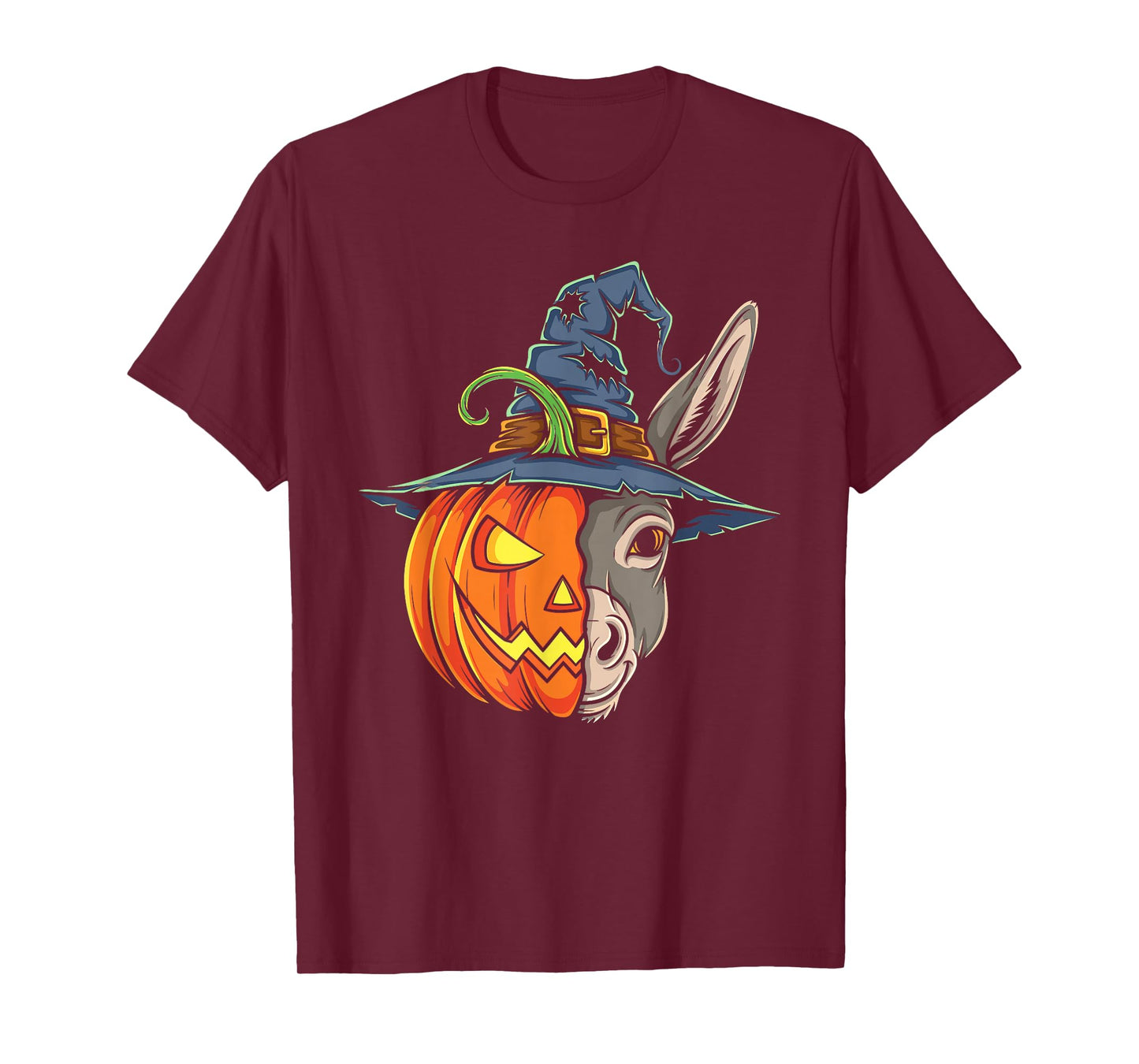 Donkey Pumpkin Jack O Lantern Halloween Kids Mens Womens T-Shirt