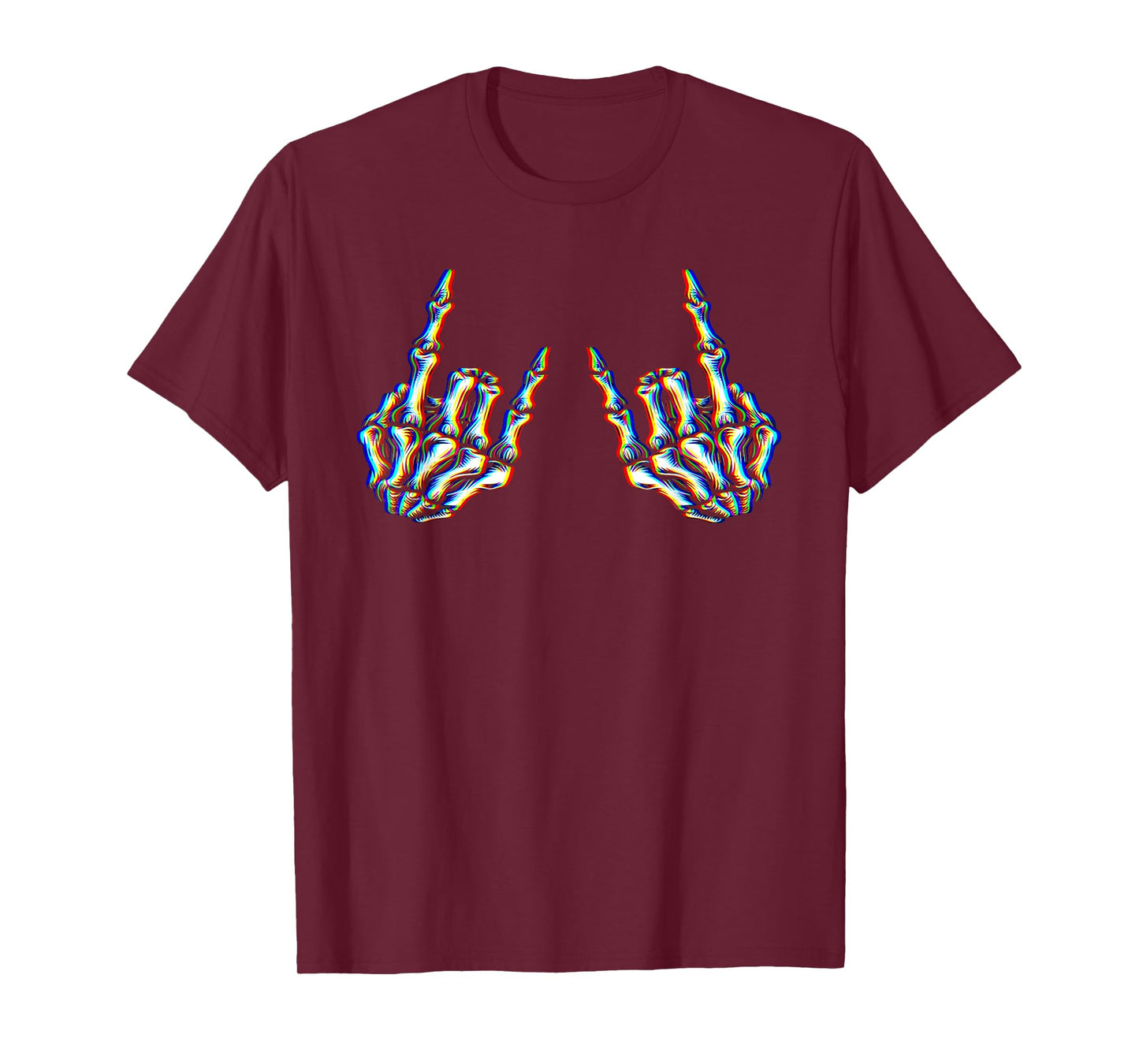 Punk Rock Skeleton Cool Rocker Psychedelic Trippy Rave Party T-Shirt