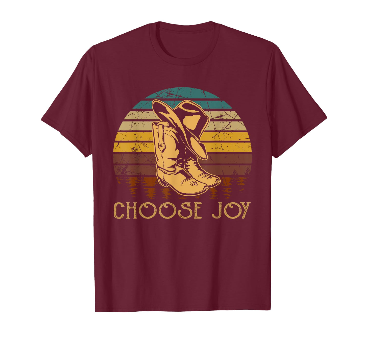 Chooses Joy Boot with Hat Cowboy T-Shirt