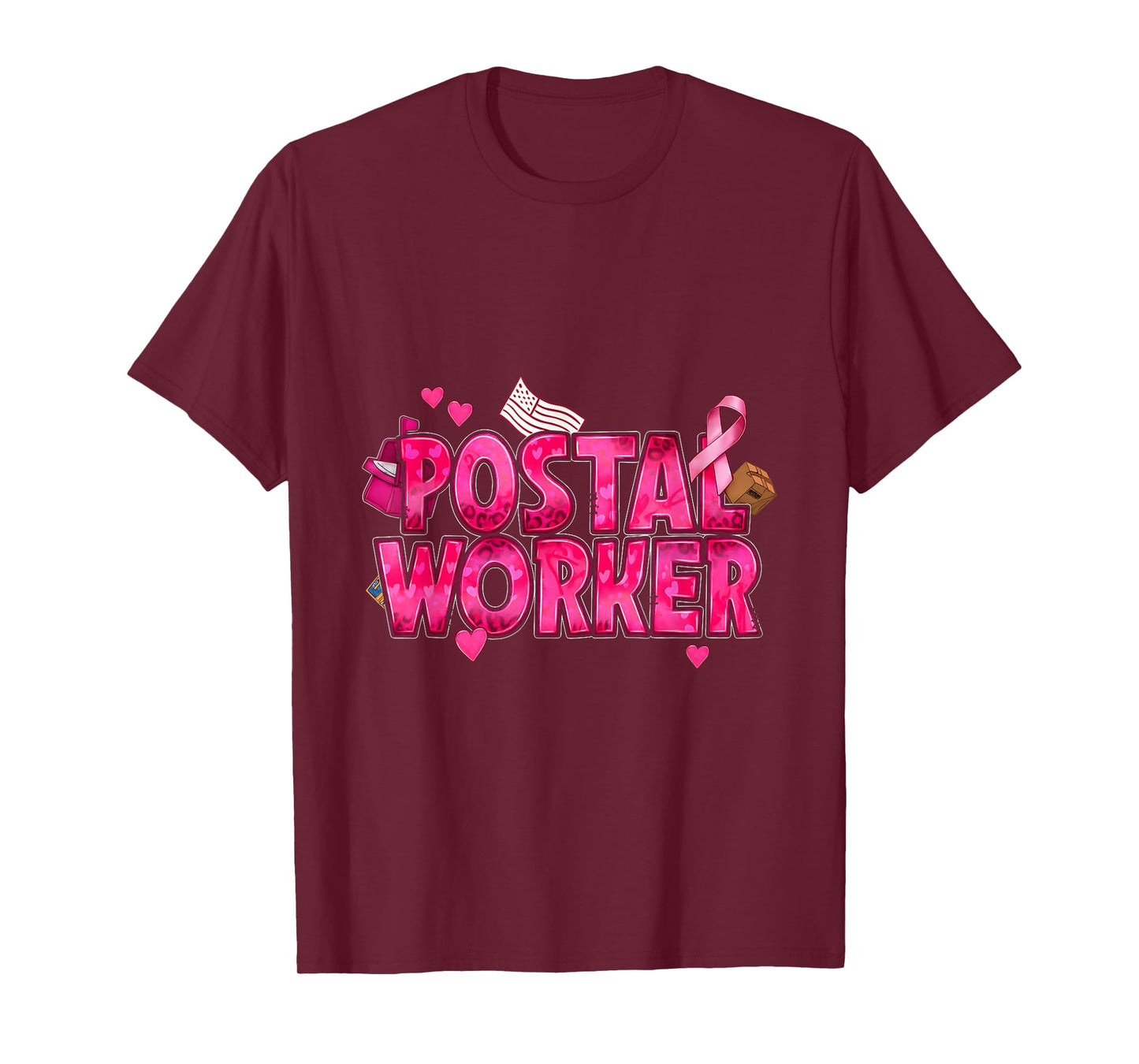 Halloween Mailbox Pumpkin Bat Spooky Postal Worker T-Shirt