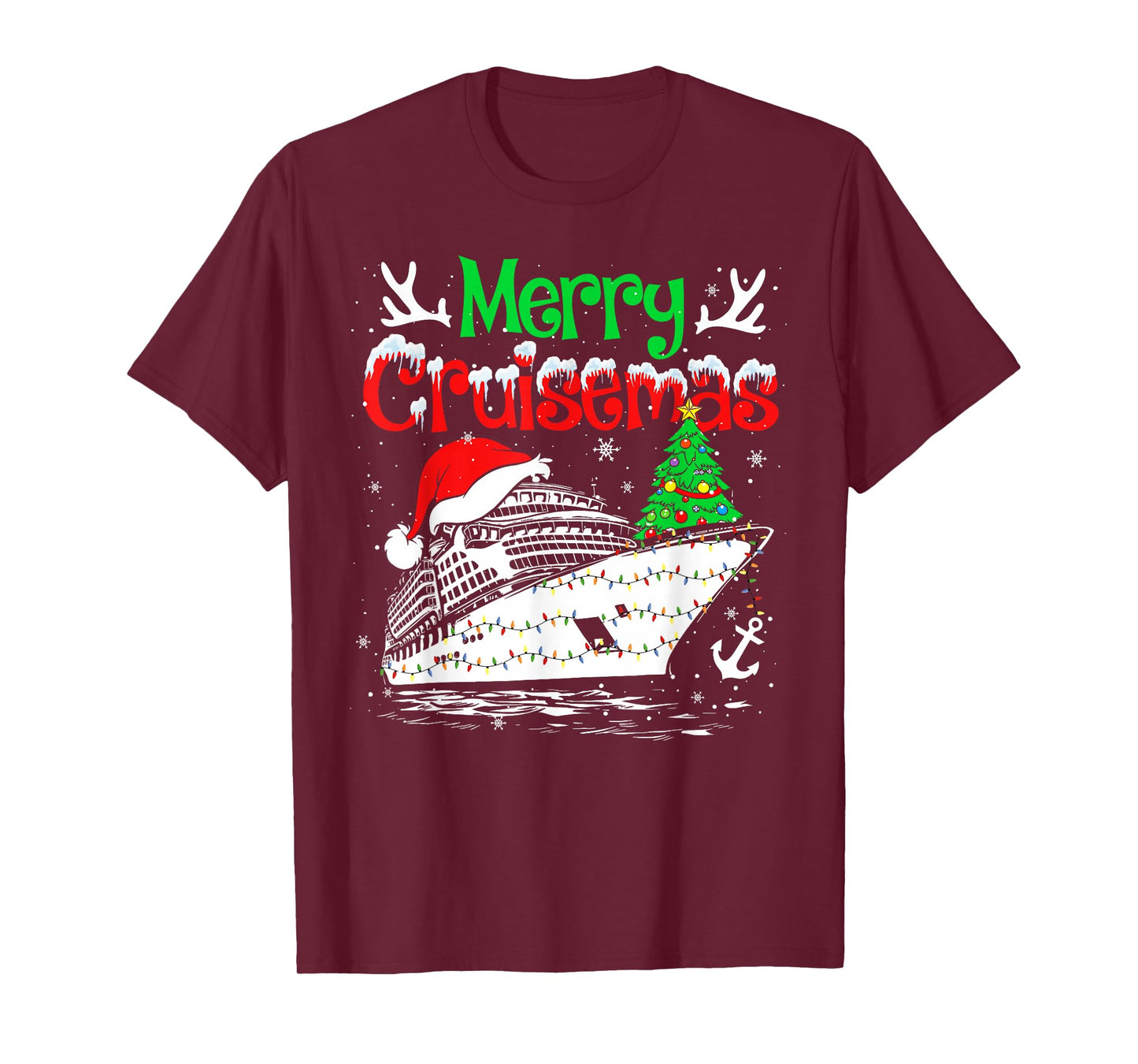 Merry Cruisemas Christmas Cruise Xmas Lights Holiday Pajamas T-Shirt