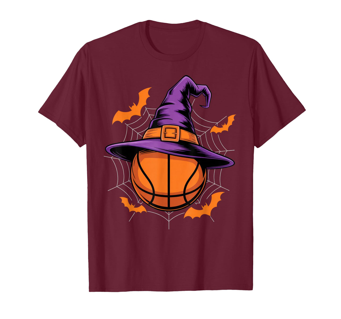 Basketball Witch Hat Halloween Fun for Players and Fans T-Shirt
