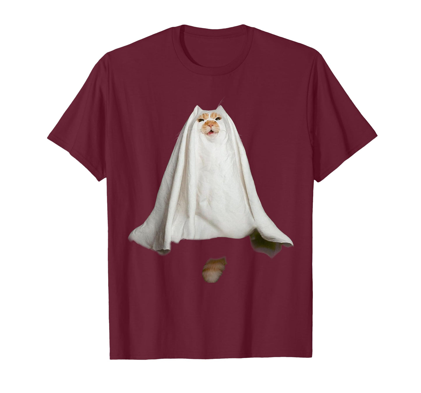 Ghost Cat Meme Funny Halloween Ghost Kitten Men Women Kids T-Shirt