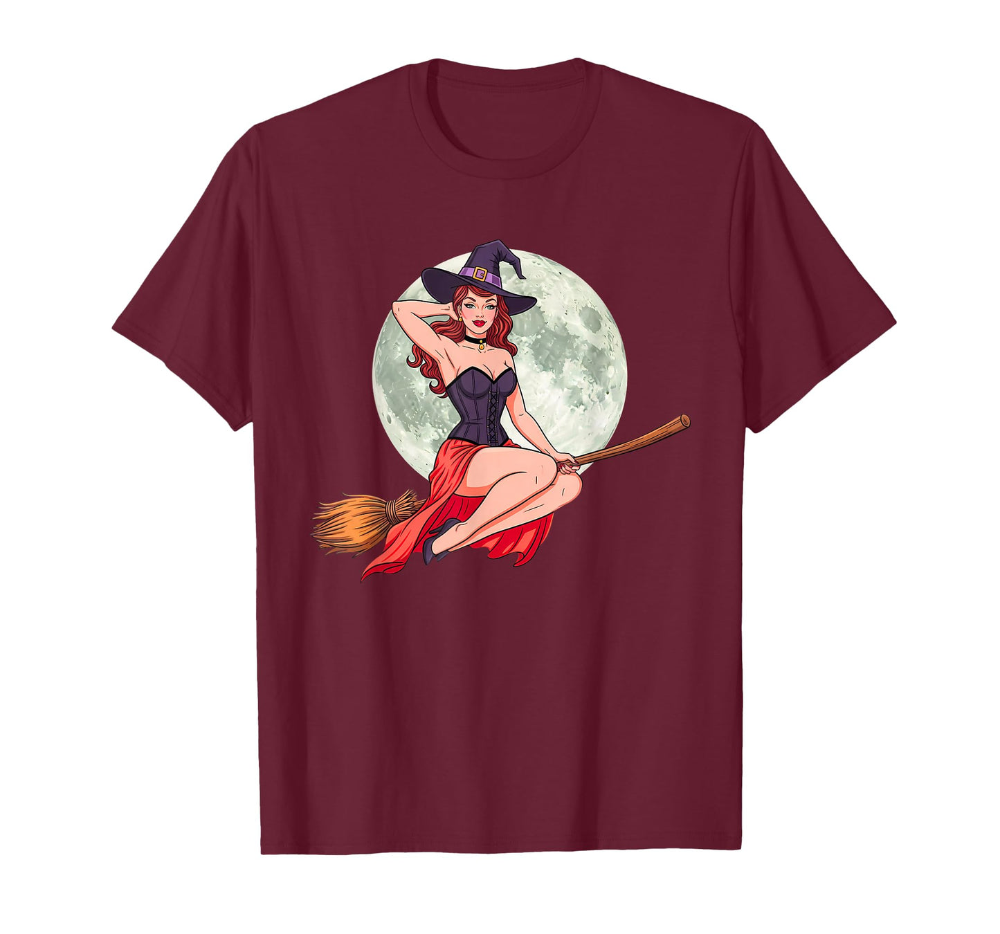 Spooky Halloween Witch Costume Gifts for Girls and Women T-Shirt