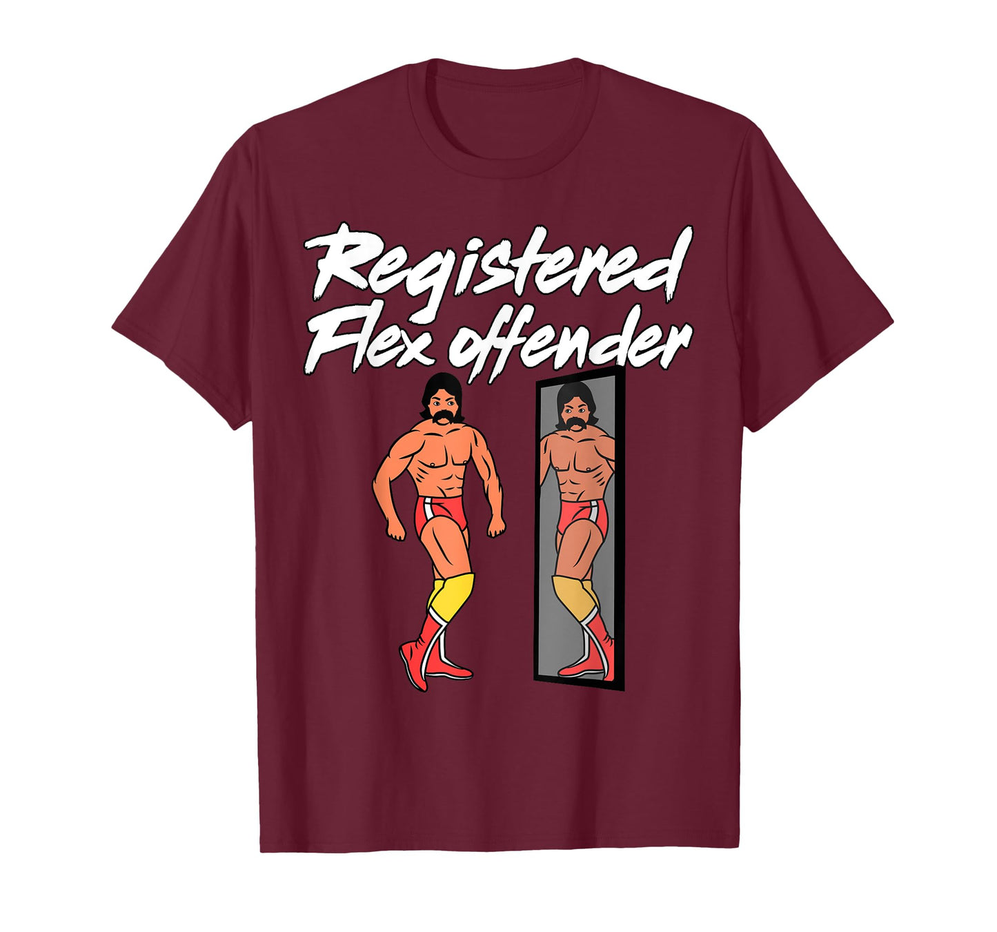 Registered Flex Offender Ironic Bodybuilder Meme Sigma T-Shirt