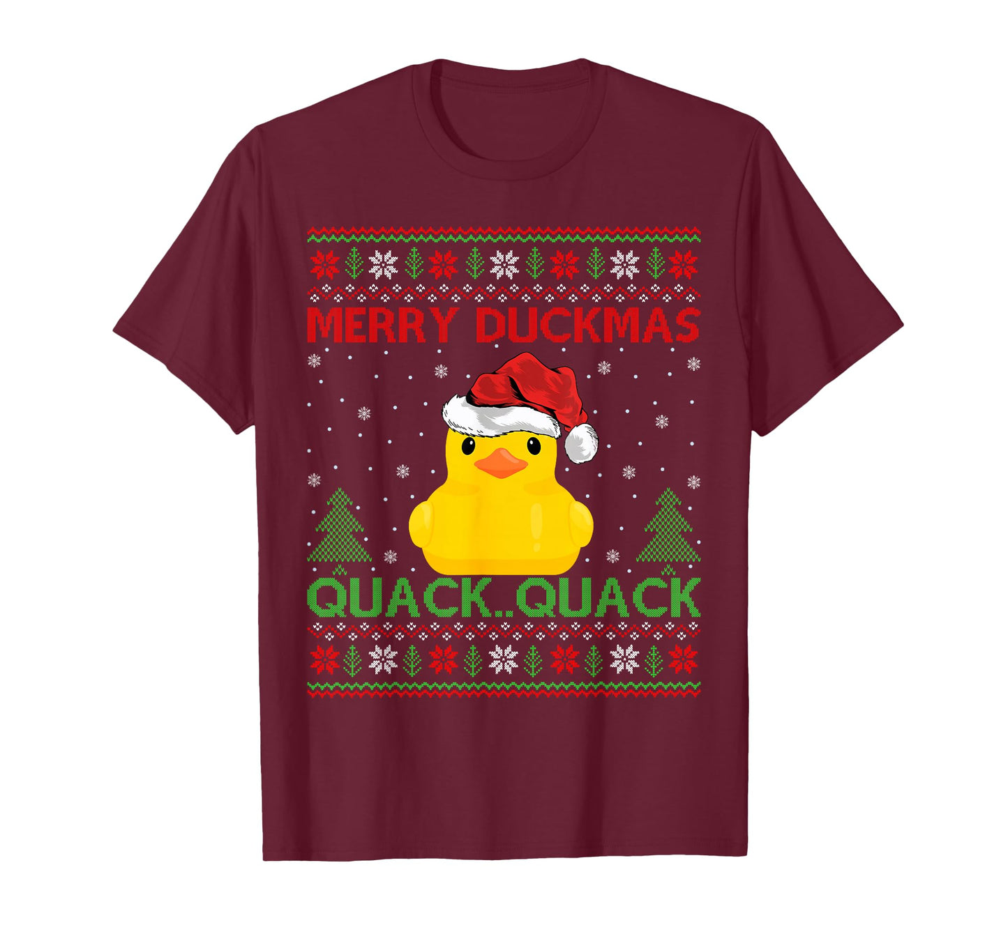Merry Duckmas Ugly Xmas Sweater Rubber Duck Christmas T-Shirt