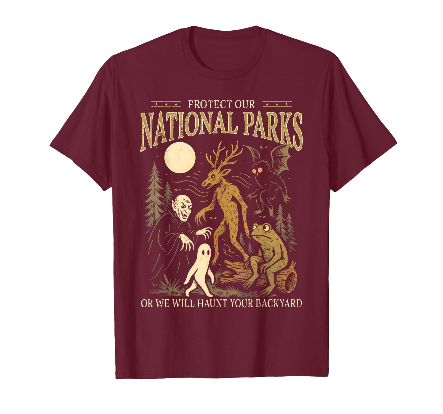 Mothman Wendigo Nightcrawler Protect Our National Park T-Shirt