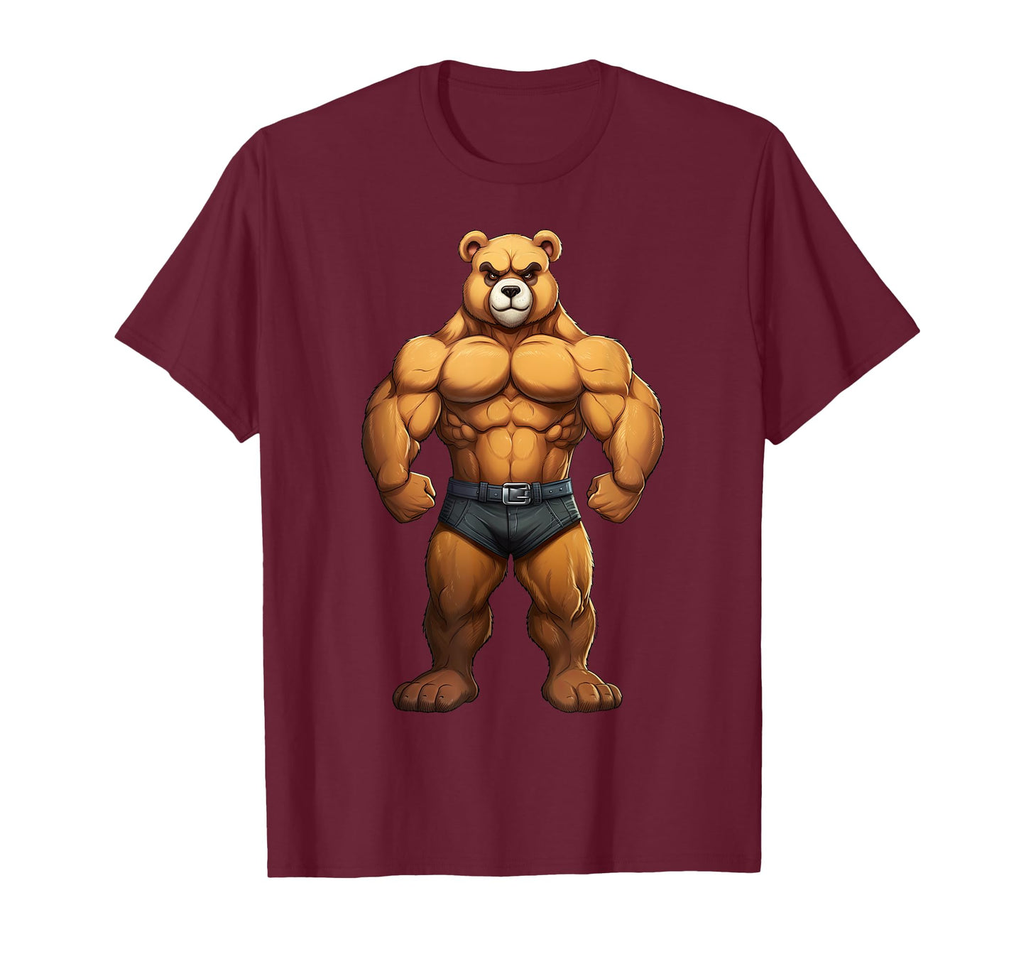 Teddy Bear Bodybuilder Muscular Body Gym Fitness T-Shirt