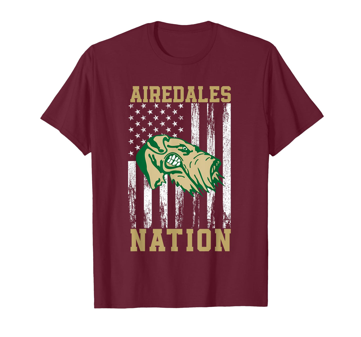 Alma Airedales Logo Nation HS T-Shirt