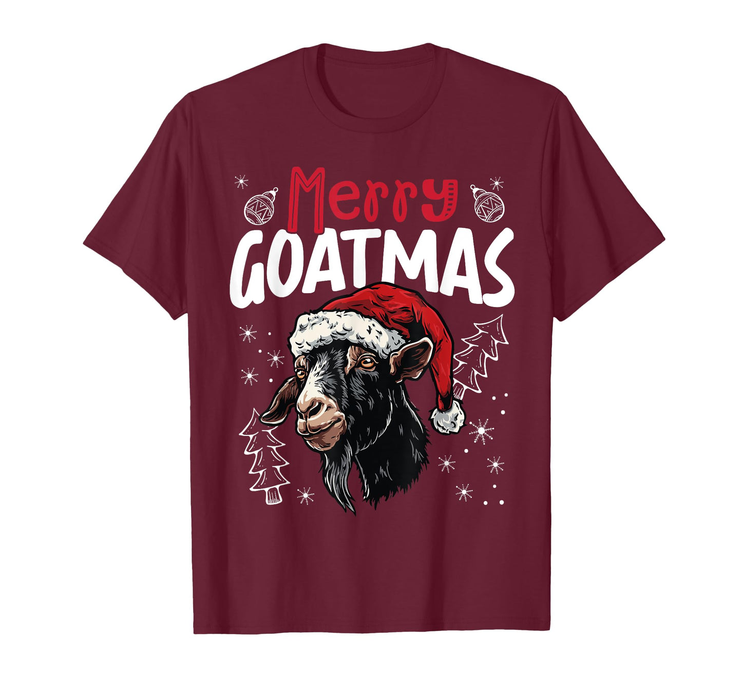 Merry Goatmas Funny Christmas Goat T-Shirt
