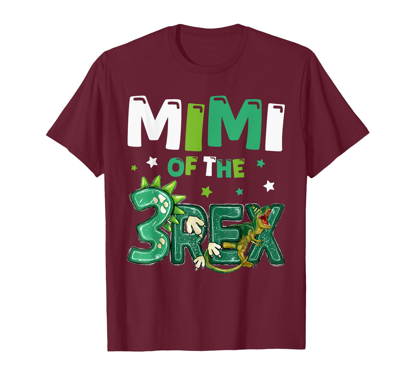 Mimi of the Three Rex Birthday Dinosaur Family Matching T-Shirt