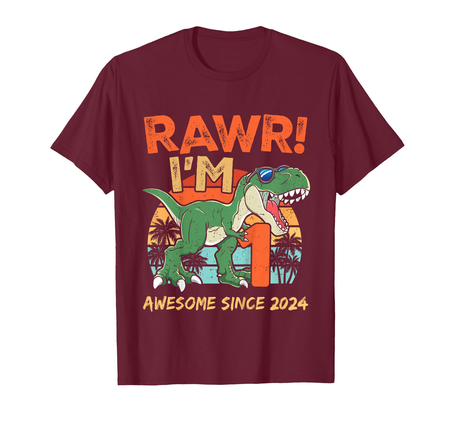 Rawr I'm One Rex 1st Birthday First Dinosaur 1 Year Old T-Shirt