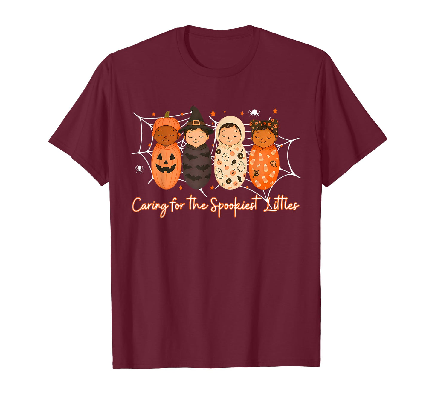 Spooky Halloween NICU Nurse Caring for The Spookiest Littles T-Shirt