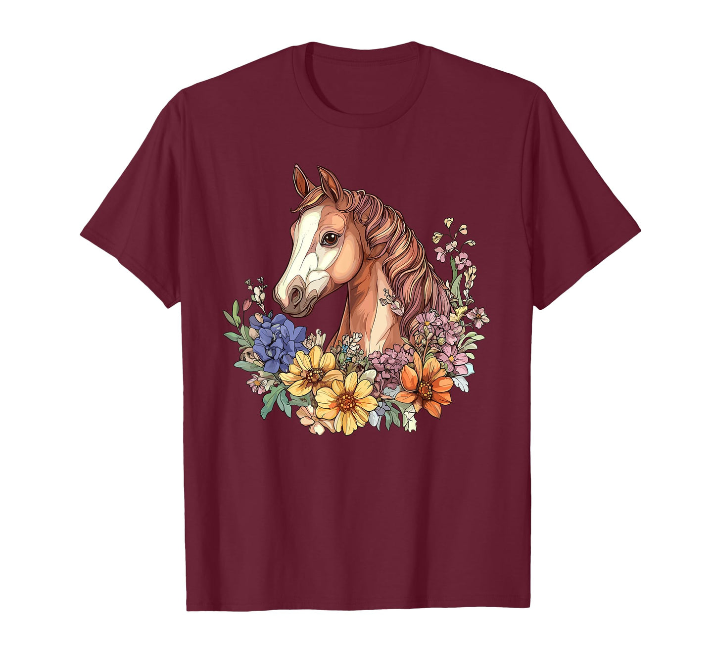 Horse With Flowers T-Shirt