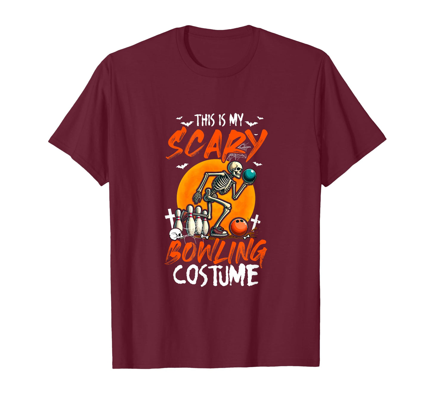 My Scary Bowling Costume Skeleton Halloween Player Team T-Shirt
