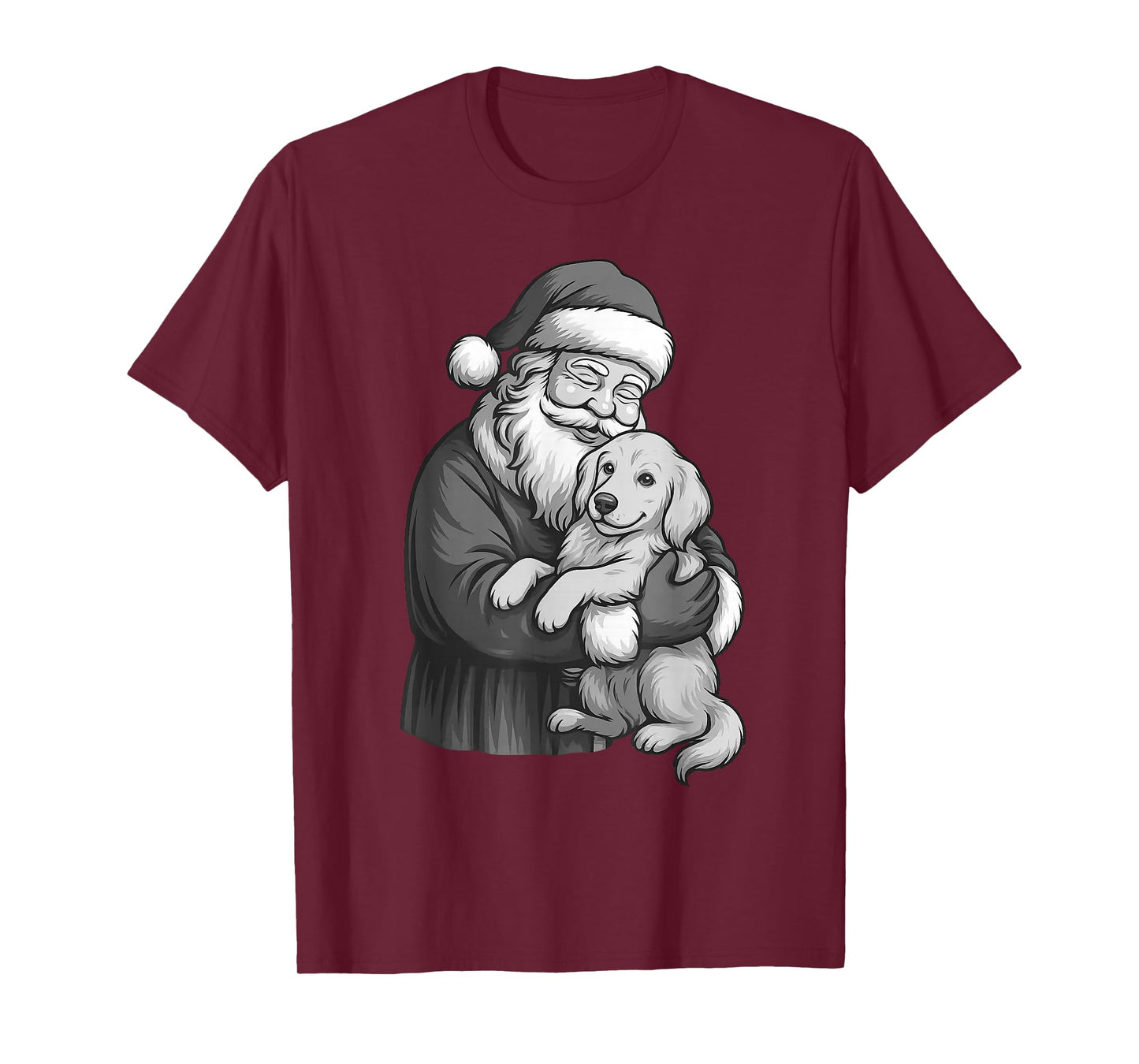 Golden Retriever Santa Claus Christmas Dog Lover T-Shirt