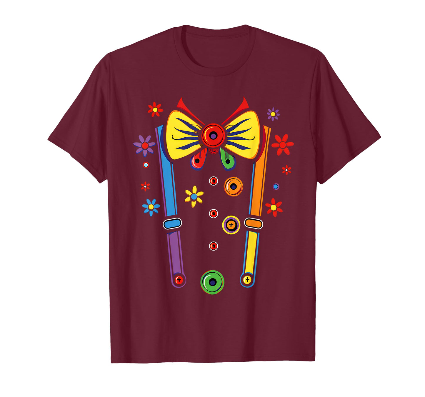 Clown Costume Circus Birthday Party Halloween Men Women Kids T-Shirt