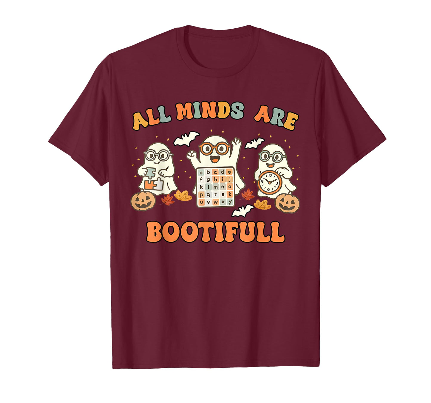 Special Education All Minds SPED Teacher Ghost Halloween T-Shirt