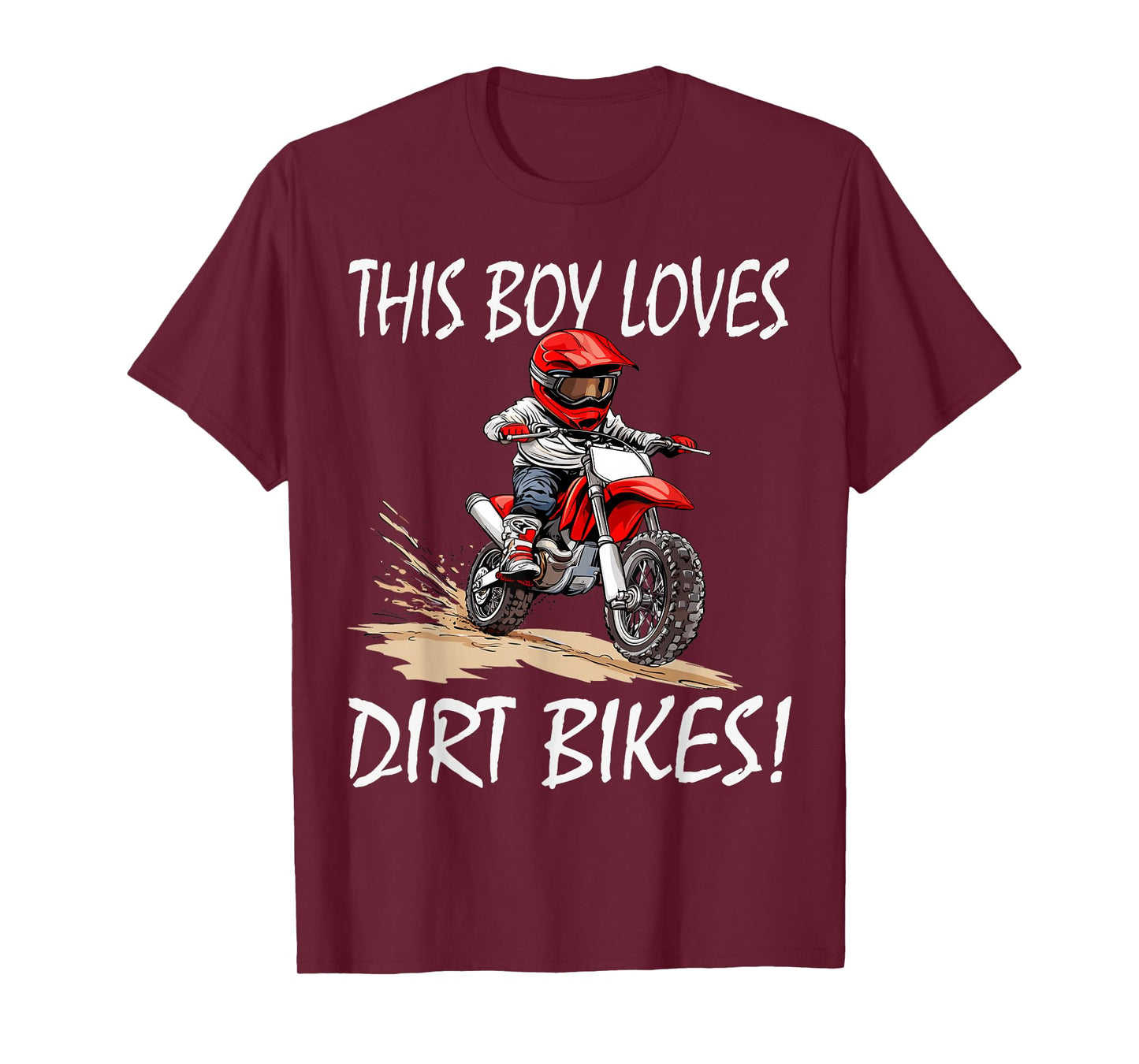 This boy loves dirt bikes, Kids Dirt Bike T-Shirt