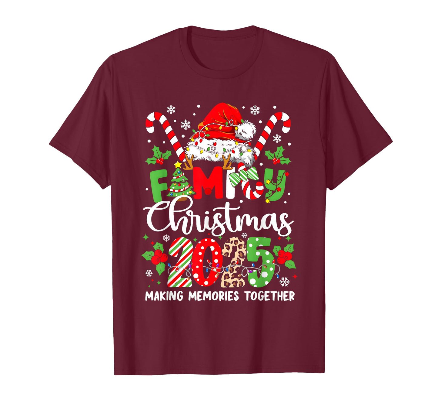 Family Christmas 2025 Matching Outfit Xmas Squad Santa T-Shirt