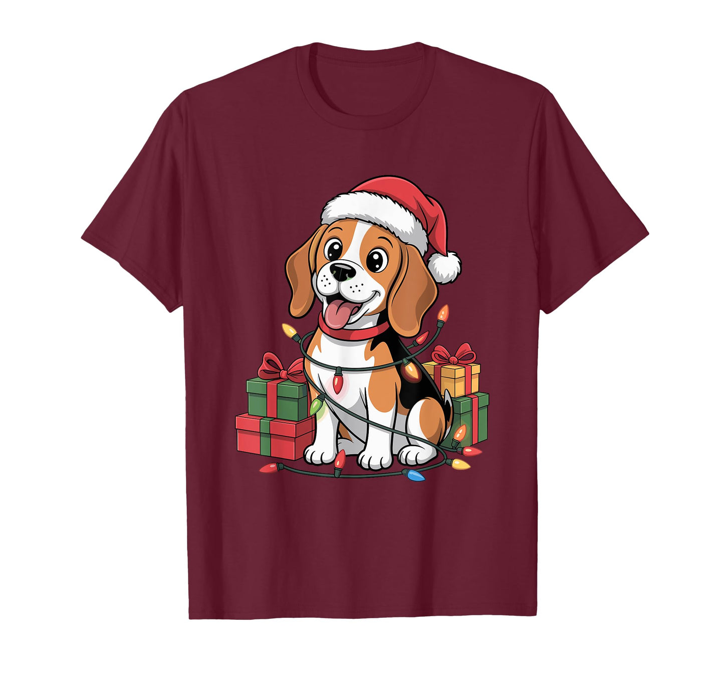 Cute Beagle Christmas Xmas Design Funny Dog Lover Holiday T-Shirt