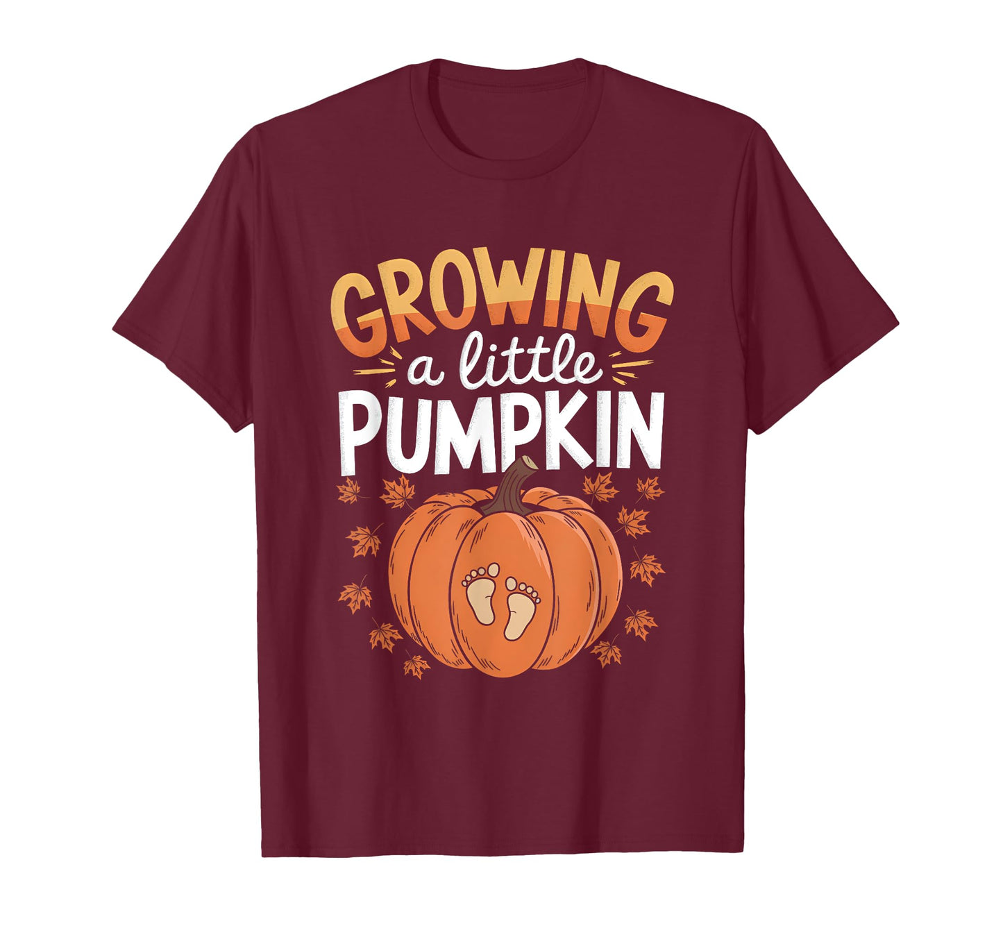 Retro Growing A-Little Pumpkin Shirt Thanksgiving Pregnancy T-Shirt