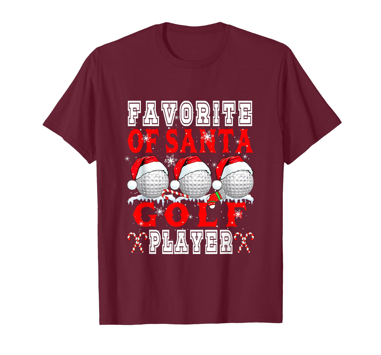 Favorite of Xmas Santa Funny Golf Player Matching Team T-Shirt