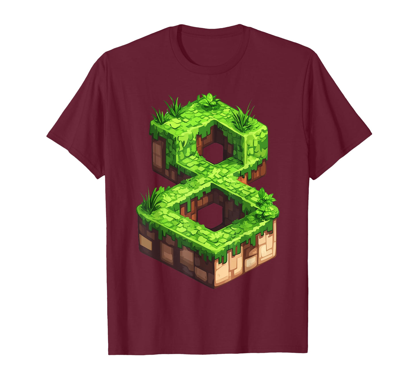 Fun 8th Birthday Number 8 Video Gamer Pixel Themed Bday Boys T-Shirt