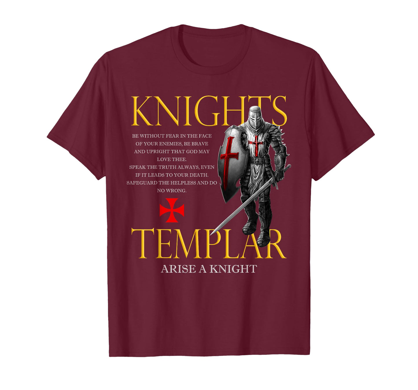 Knights Templar Christian Warrior For God Christian T-Shirt