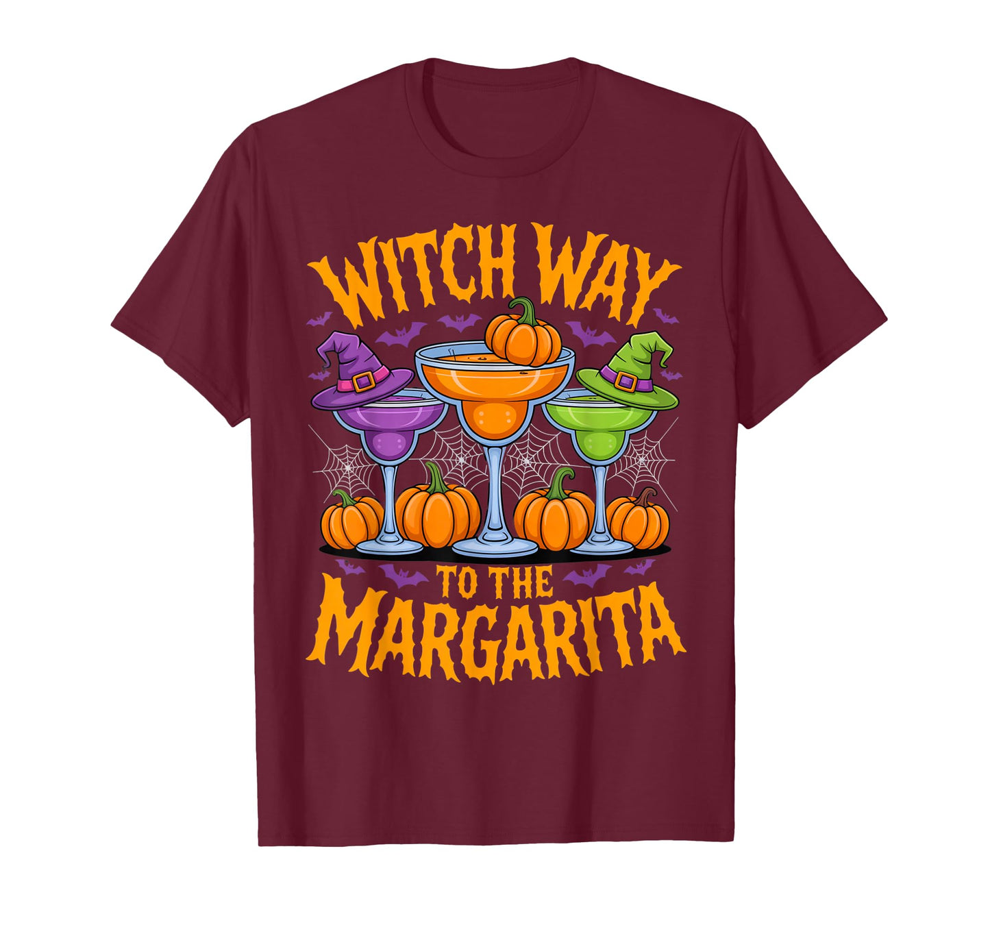Witch Way to The Margarita Funny Halloween Cocktail Party T-Shirt