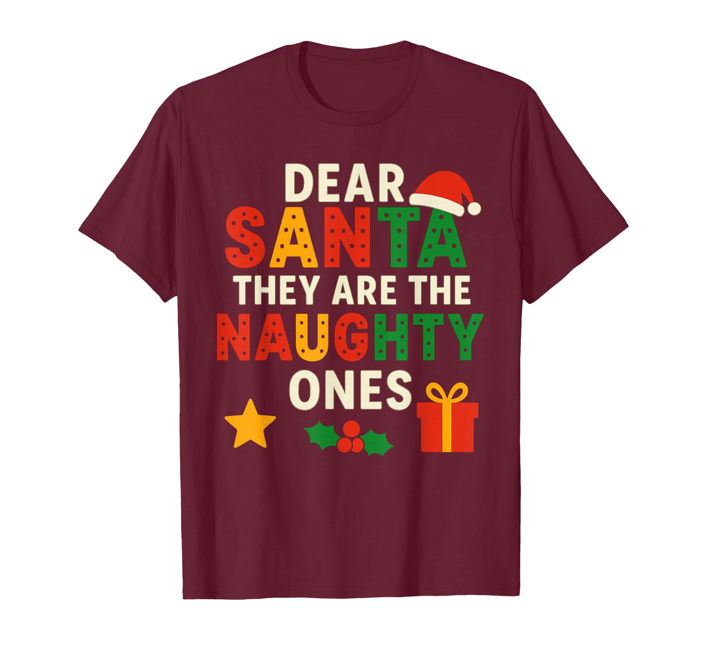 Dear Santa They are The Naughty Ones Christmas Ornaments T-Shirt