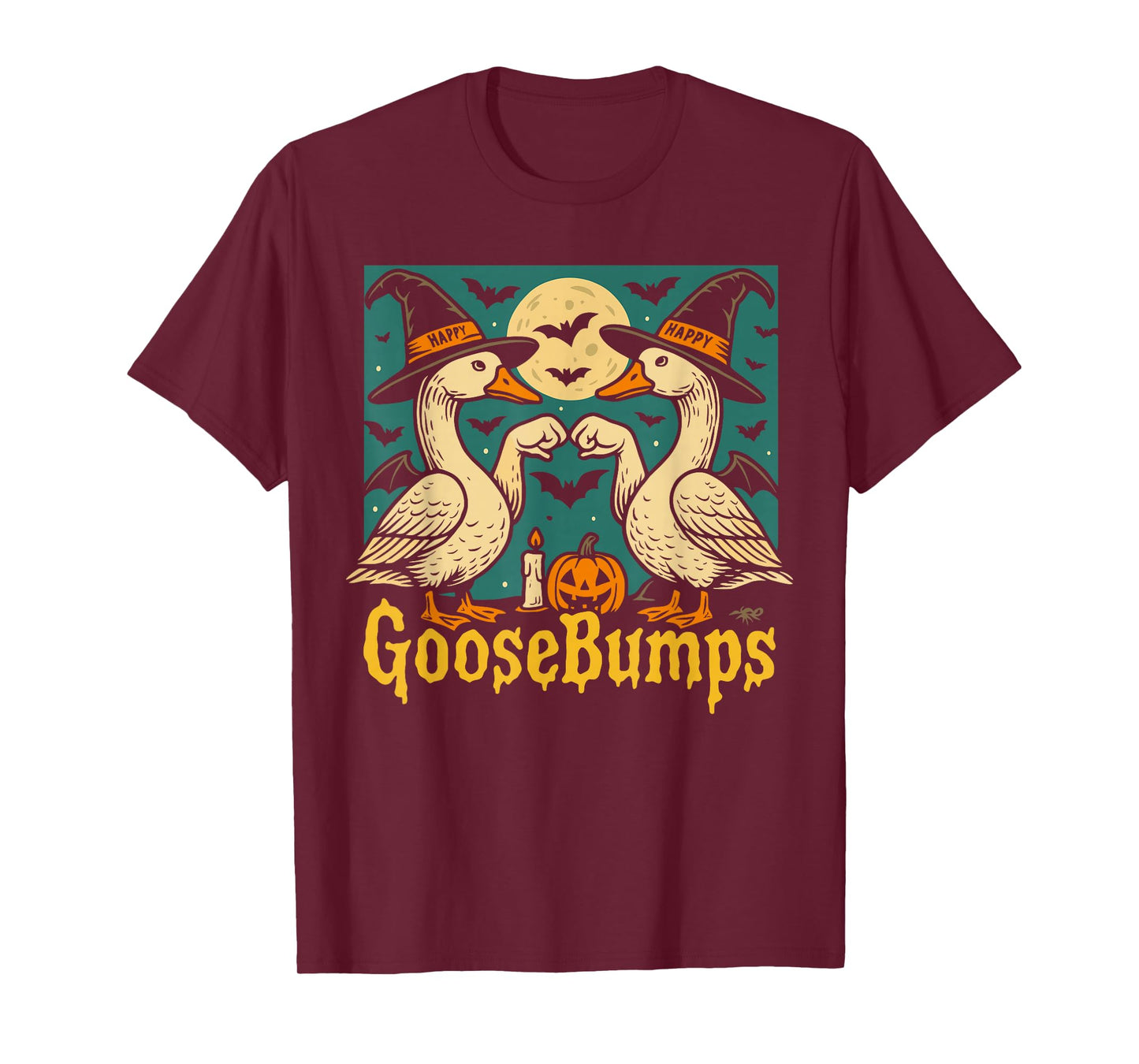 Cute Spooky Goose Shirt, Funny Halloween Goose Bumps T-Shirt