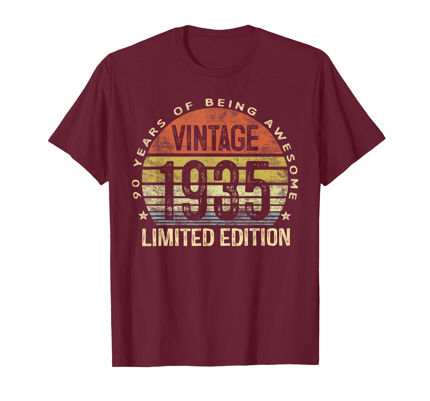 Vintage 1935 Limited Edition 90-Year-Old Gifts 90th Birthday T-Shirt