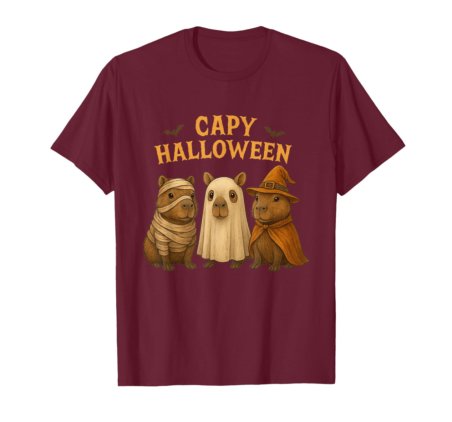 Capy Halloween Boys Girls Cute Capybara Halloween Costume T-Shirt