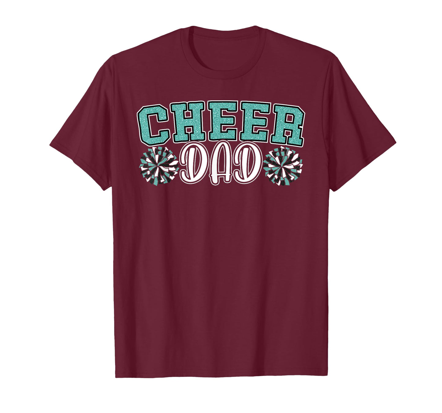 Cheer Dad My Favorite Cheerleader Calls Me Dad Teal Blue T-Shirt