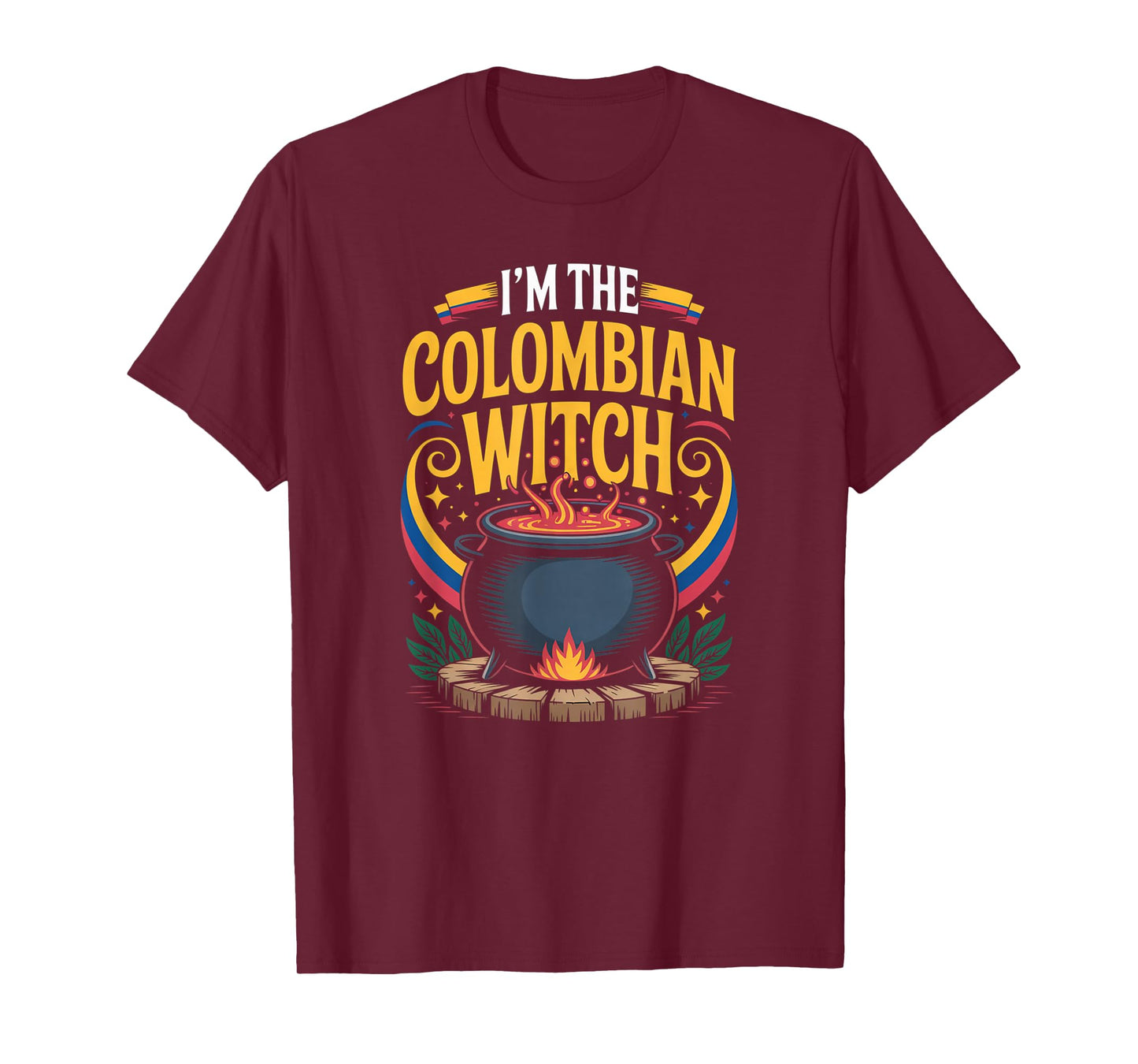 I'm The Colombian Witch Colombia Flag Easy Halloween Costume T-Shirt