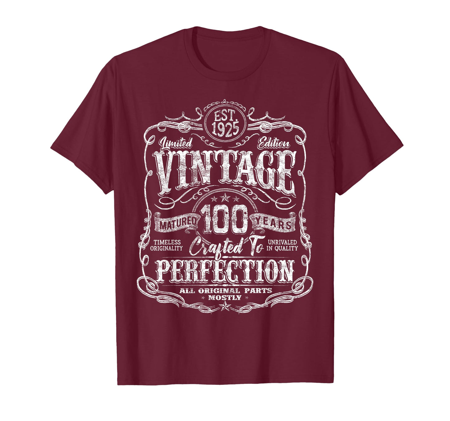 Vintage 1925 Limited Edition 100 year old 100th Birthday T-Shirt