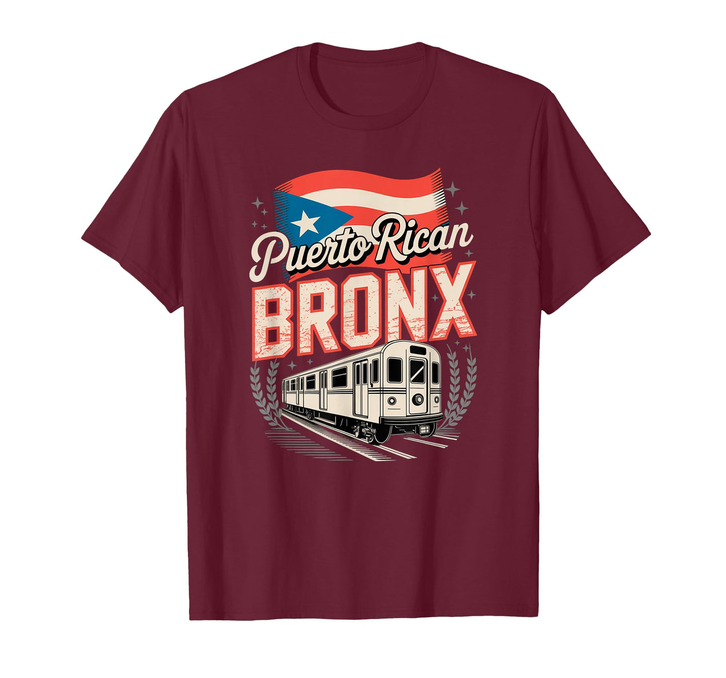 Bronx Puerto Rican Heritage Subway Train Vintage Urban Pride T-Shirt