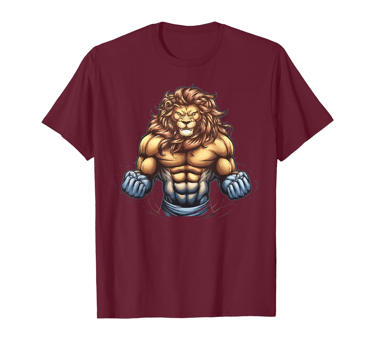 Bodybuilder Lion Lover Gym Wear Fitness Workout Bodybuilding T-Shirt