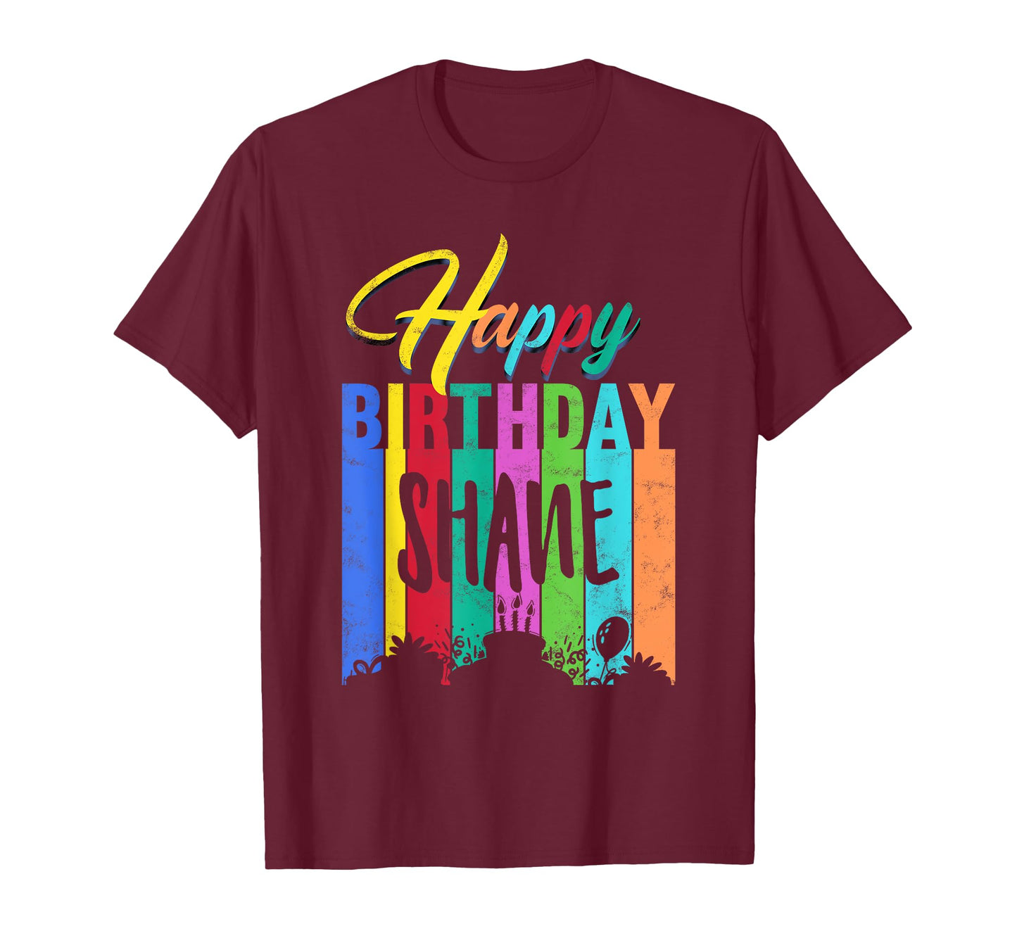 Happy Birthday Shane Personalized Name Gift Custom B-day T-Shirt